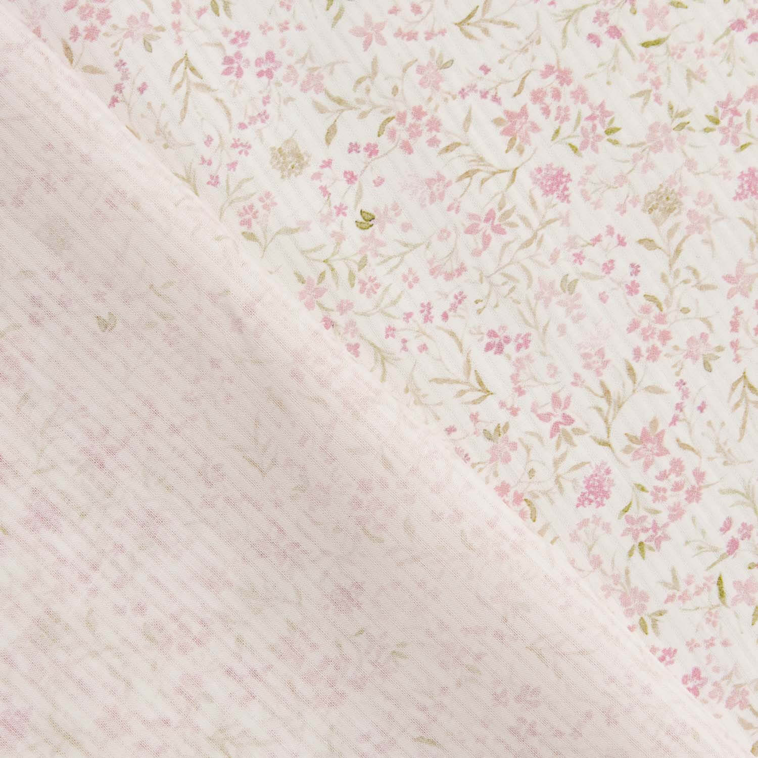 Reststück Popeline Baumwolle mit Vintage-Blumenmuster in Rosa – verschiedene Maße x Breite 150 cm - Ribes y Casals