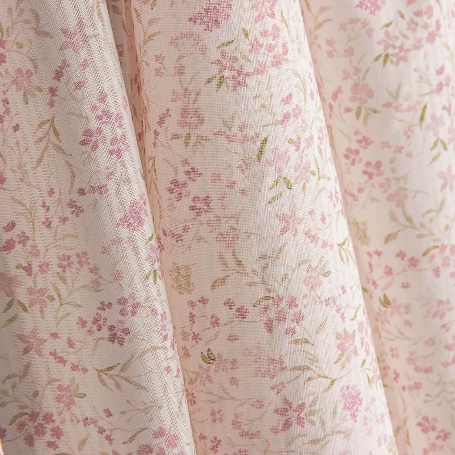Geblümte Vintage-Baumwollpopeline Rosa - Ribes y Casals