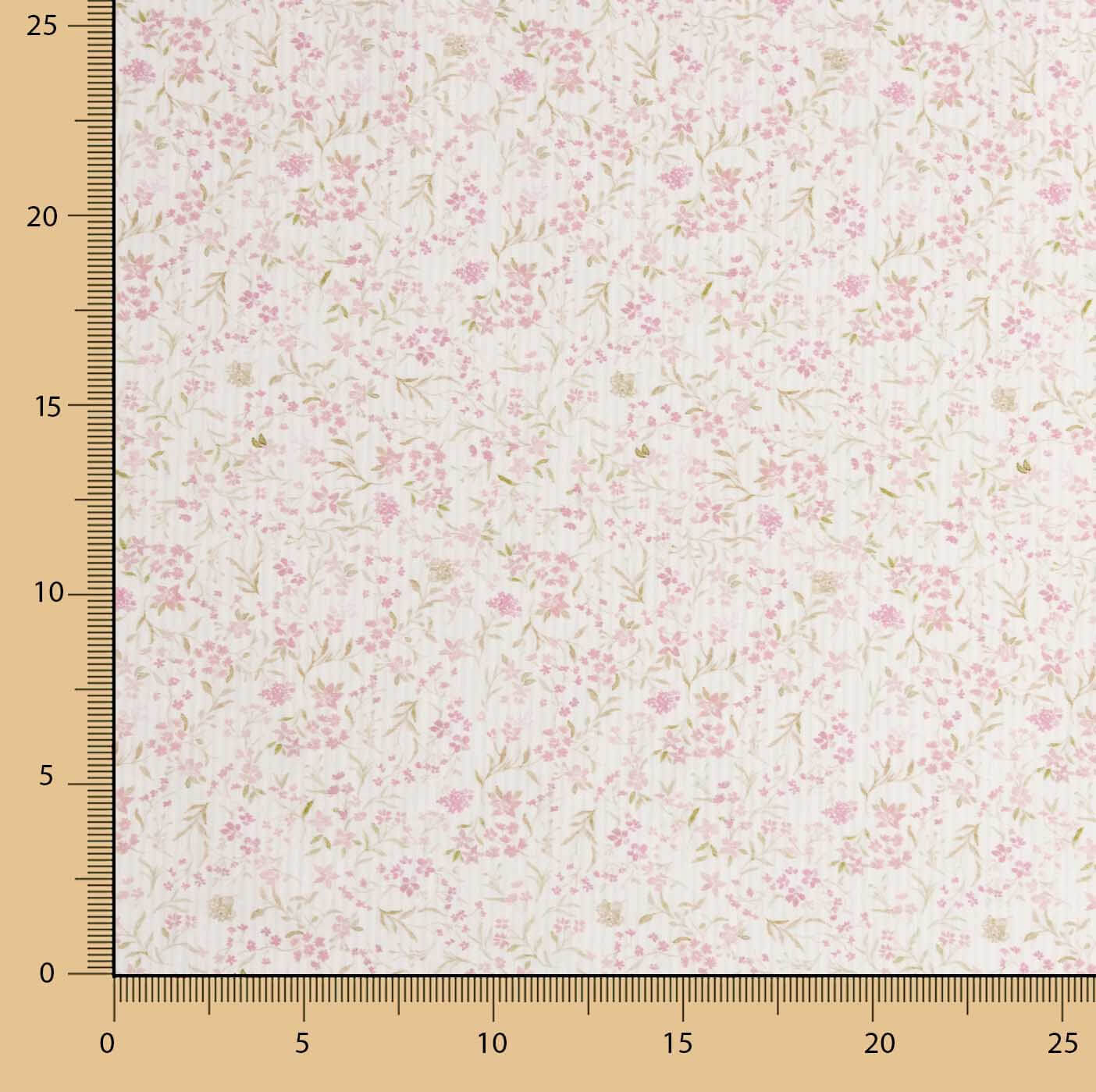 Reststück Popeline Baumwolle mit Vintage-Blumenmuster in Rosa – verschiedene Maße x Breite 150 cm - Ribes y Casals
