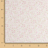 Reststück Popeline Baumwolle mit Vintage-Blumenmuster in Rosa – verschiedene Maße x Breite 150 cm - Ribes y Casals
