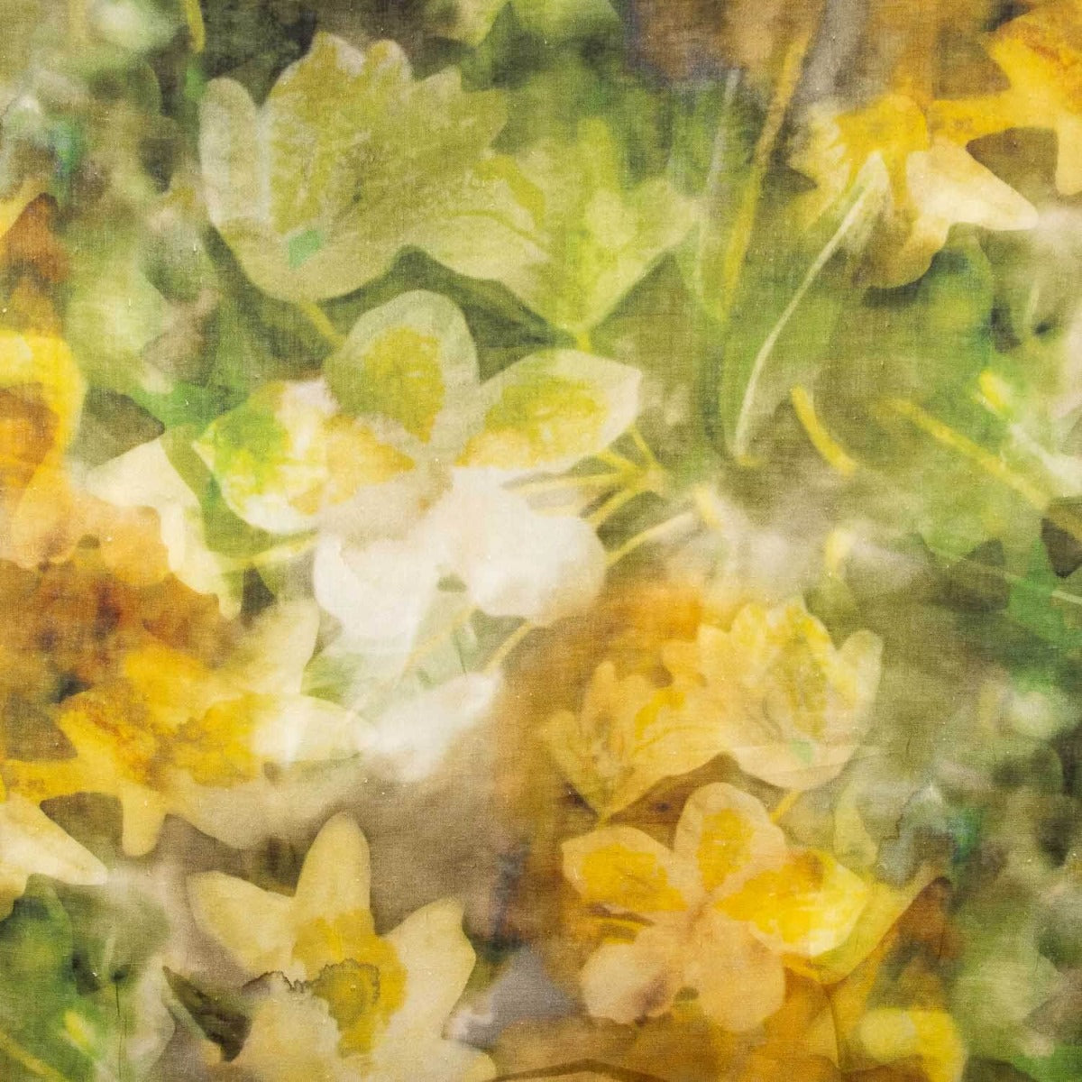 Aquarellgrün bedrucktes Leinen - Ribes y Casals
