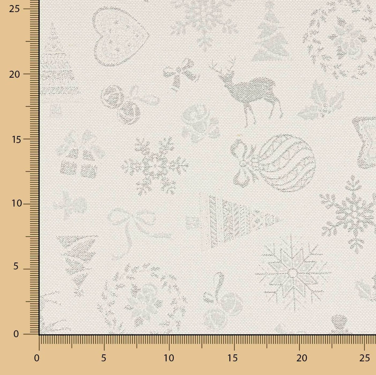 Weihnachten Lurex Silber Canvas - Ribes y Casals
