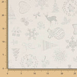 Weihnachten Lurex Silber Canvas - Ribes y Casals