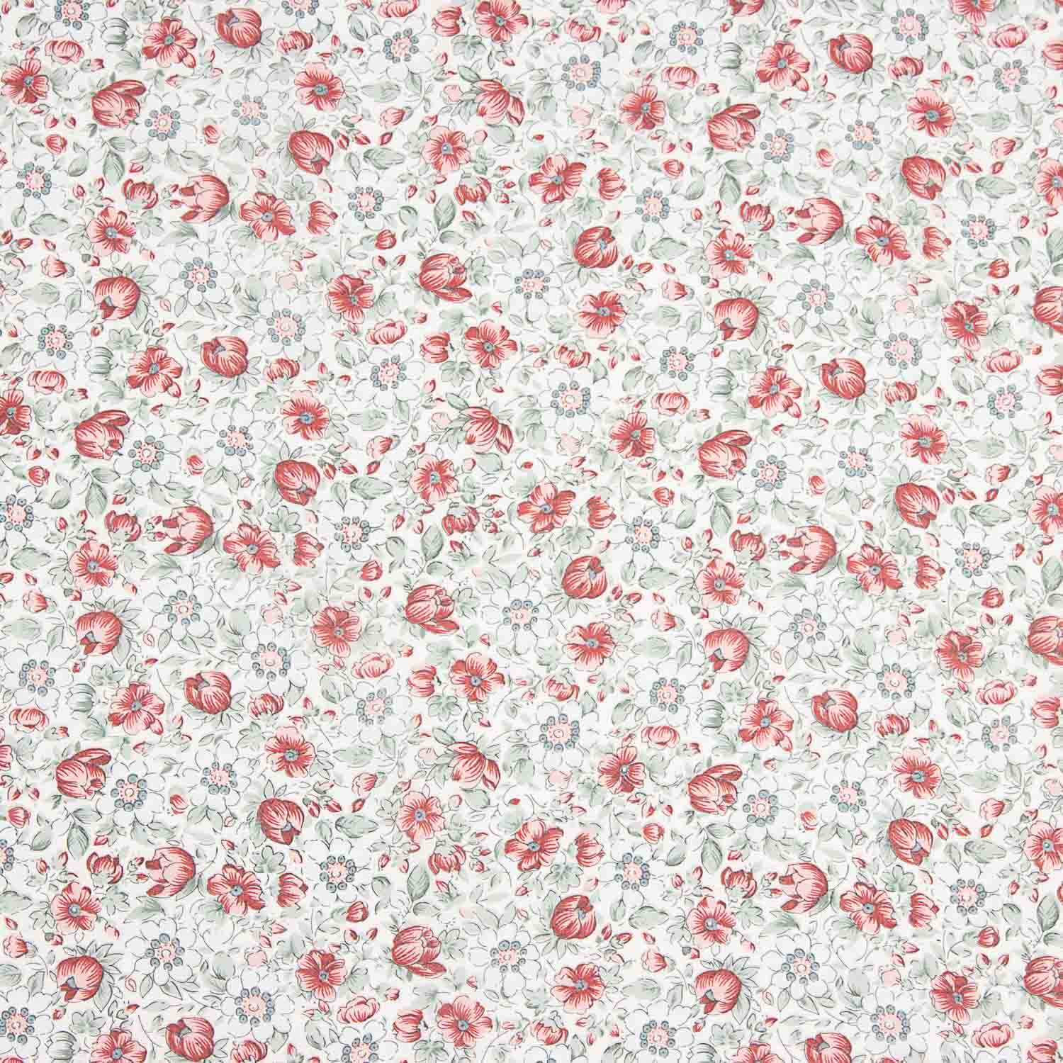 Popeline Baumwolle Baumwolle Floral Coral Sketch - Ribes y Casals