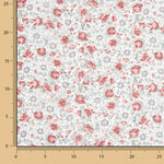 Popeline Baumwolle Baumwolle Floral Coral Sketch - Ribes y Casals