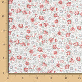 Popeline Baumwolle Baumwolle Floral Coral Sketch - Ribes y Casals