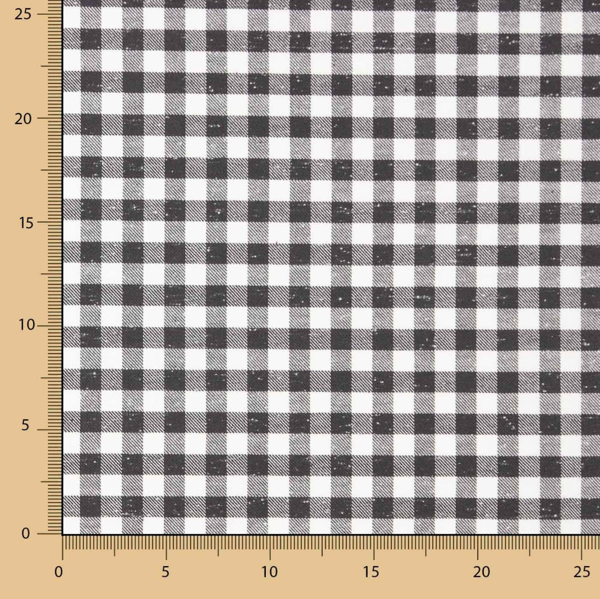 Viyela Cotton Vichy Marmorierte Baumwolle Schwarz und Weiß - Ribes y Casals