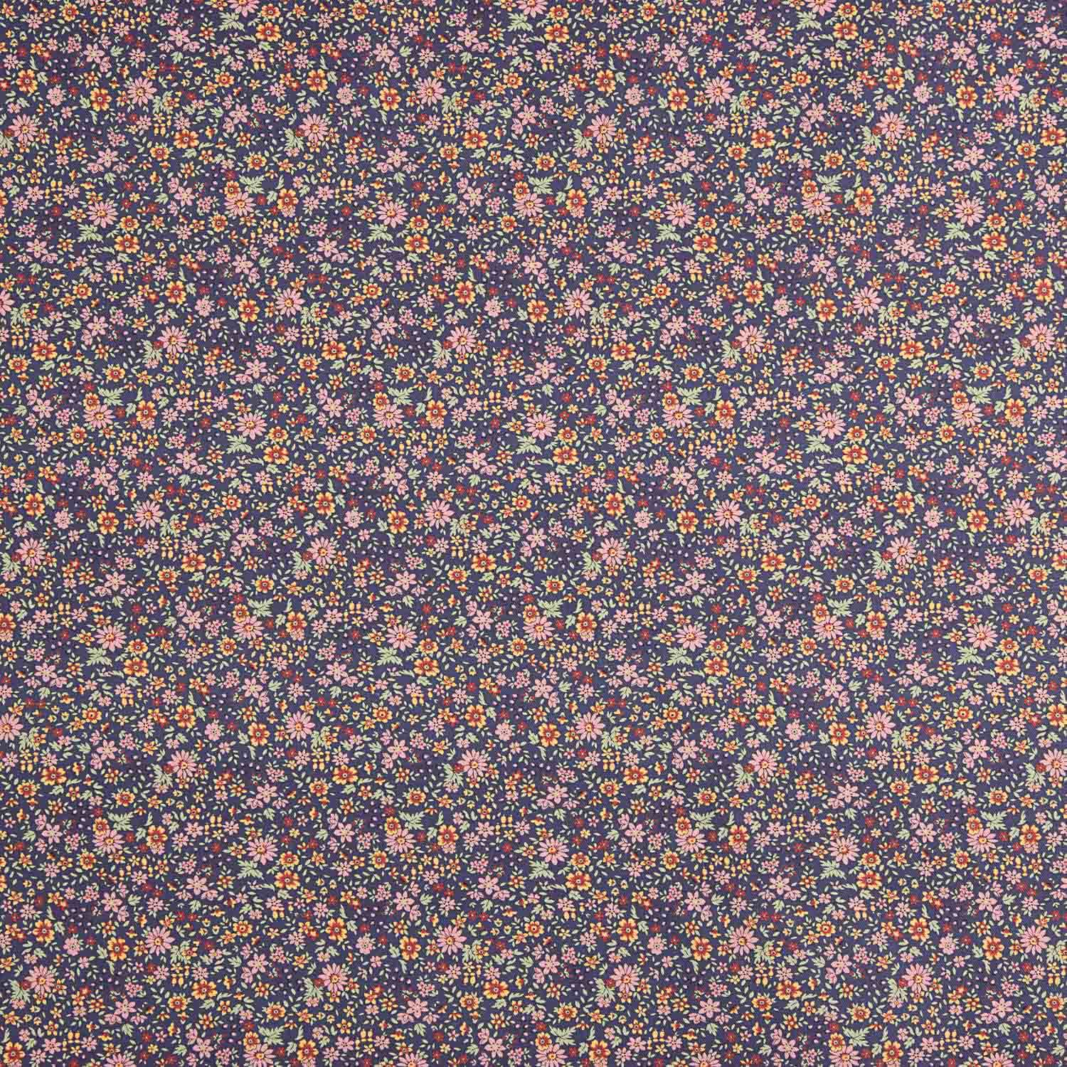 Popeline Baumwolle Floral Liberty Popeline Marine Hintergrund - Ribes y Casals