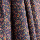Popeline Baumwolle Floral Liberty Popeline Marine Hintergrund - Ribes y Casals