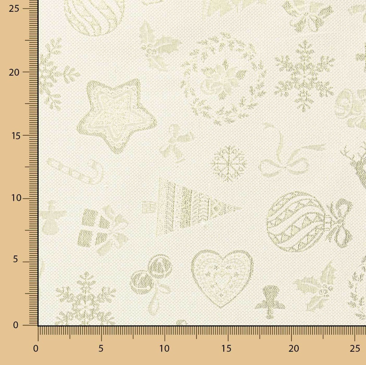 Weihnachten Lurex-Leinwand Gold - Ribes y Casals