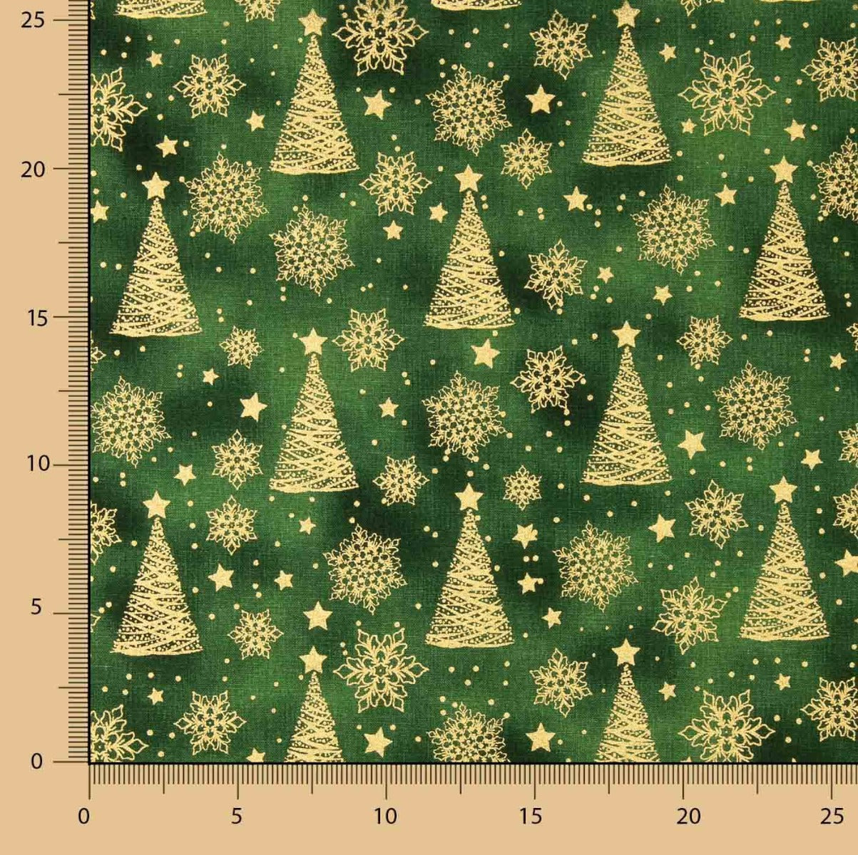 Fichtengrüner Weihnachts-Popeline - Ribes y Casals