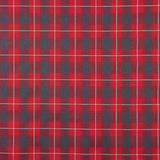 Reststück Viyela Baumwolle Scotland Rot-Grau – Verschiedene Maße x Breite 150 cm - Ribes y Casals