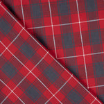 Reststück Viyela Baumwolle Scotland Rot-Grau – Verschiedene Maße x Breite 150 cm - Ribes y Casals