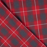 Reststück Viyela Baumwolle Scotland Rot-Grau – Verschiedene Maße x Breite 150 cm - Ribes y Casals