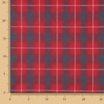 Reststück Viyela Baumwolle Scotland Rot-Grau – Verschiedene Maße x Breite 150 cm - Ribes y Casals