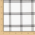 Viyela Cotton Windowpane Bild Schwarz-Weiß - Ribes y Casals