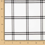 Viyela Cotton Windowpane Bild Schwarz-Weiß - Ribes y Casals