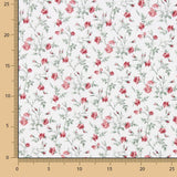 Grace Flowers Bedruckte Baumwolle Rot - Ribes y Casals