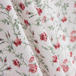 Grace Flowers Bedruckte Baumwolle Rot - Ribes y Casals