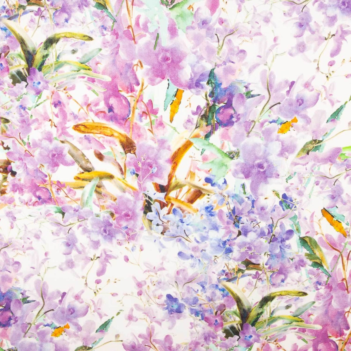 Wildes Lavendel bedrucktes Leinen - Ribes y Casals