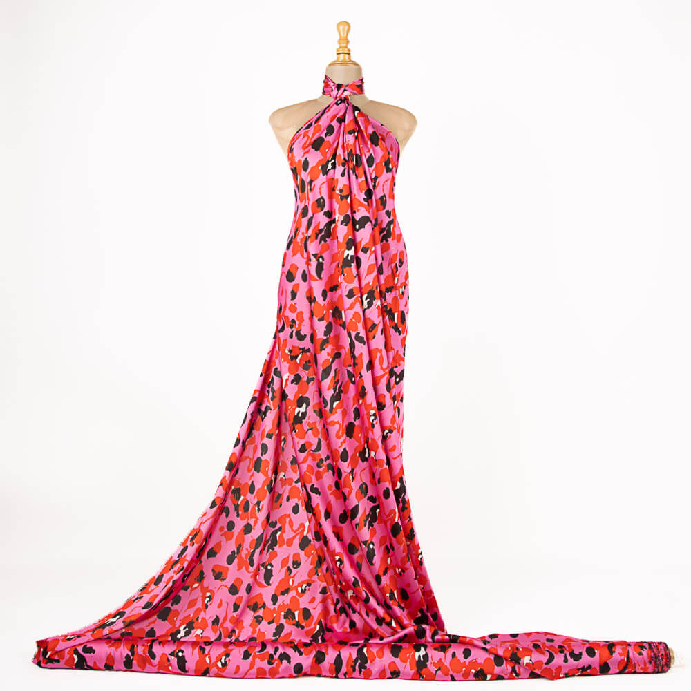 Pollock Druck Satin Rot - Ribes y Casals