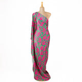 Fuchsia-Grüner Shadow Print Satin - Ribes y Casals