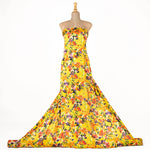 Gelber Explosionsdruck Satin - Ribes y Casals
