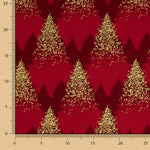 Fichtenroter Weihnachts-Popeline - Ribes y Casals