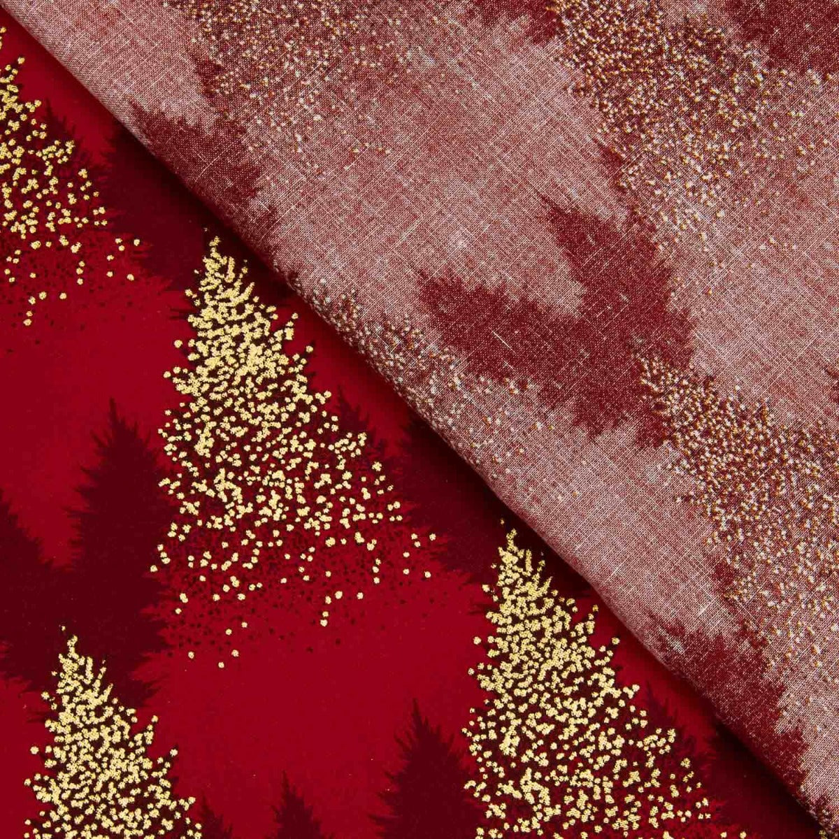 Fichtenroter Weihnachts-Popeline - Ribes y Casals