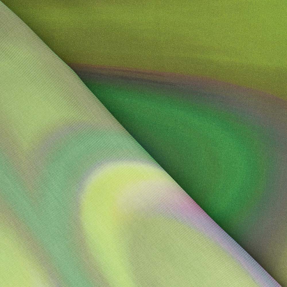 Verblasster bedruckter Satin Grün - Ribes y Casals