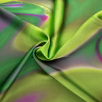 Verblasster bedruckter Satin Grün - Ribes y Casals