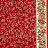 Weihnachtsblumen Baumwolle Popeline Rot - Ribes y Casals
