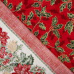 Weihnachtsblumen Baumwolle Popeline Rot - Ribes y Casals
