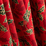 Weihnachtsblumen Baumwolle Popeline Rot - Ribes y Casals