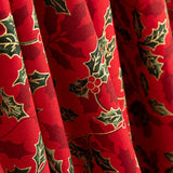 Weihnachtsblumen Baumwolle Popeline Rot - Ribes y Casals