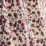 Floral bedruckter Perkal Bordeaux y Grau - Ribes y Casals
