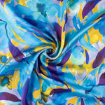 Satin Print Aquarell Blau - Ribes y Casals