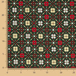 Weihnachten Popeline Star Geo Grün - Ribes y Casals