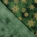 Popeline-Stoffrest Weihnachten Grüner Stern – Verschiedene Maße x Breite 140 cm - Ribes y Casals
