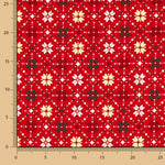 Weihnachten Popeline Stern Geo Rot - Ribes y Casals