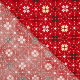 Weihnachten Popeline Stern Geo Rot - Ribes y Casals