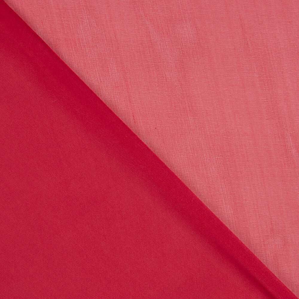 Restposten Gaze aus Seide in Erdbeerrot – verschiedene Maße x Breite 140 cm - Ribes y Casals