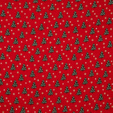 Popeline Baumwolle Popeline Weihnachtsbaum Rot - Ribes y Casals