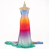 Erdbeere Regenbogen Bedruckter Satin - Ribes y Casals