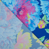 Polyester Satin Kalkblau - Ribes y Casals