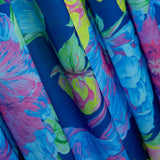 Polyester Satin Kalkblau - Ribes y Casals