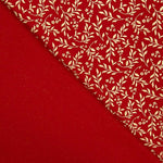 Weihnachtspopeline Goldene Zweige Rot - Ribes y Casals