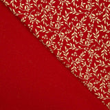 Weihnachtspopeline Goldene Zweige Rot - Ribes y Casals