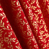 Weihnachtspopeline Goldene Zweige Rot - Ribes y Casals