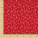 Rote Glitzer-Weihnachts-Popeline 120 x 140 cm - Ribes y Casals